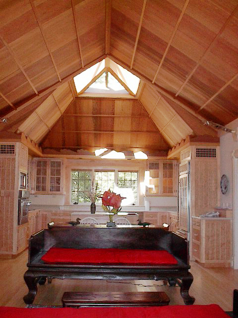 image of yellow cedar rafters