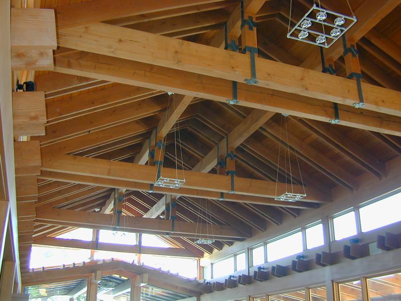 douglas fir post and beam roof
