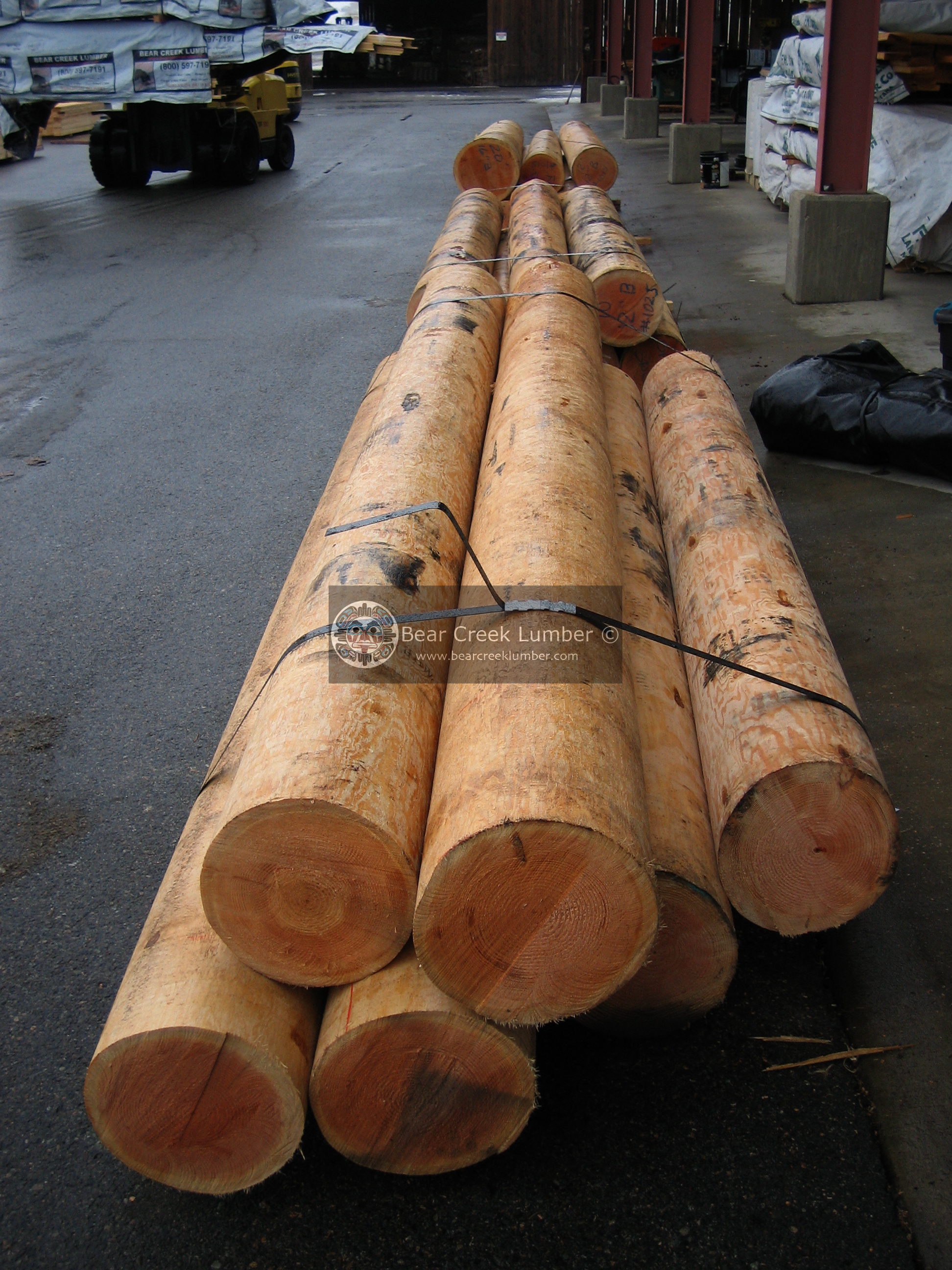 FIR PEELED LOGS