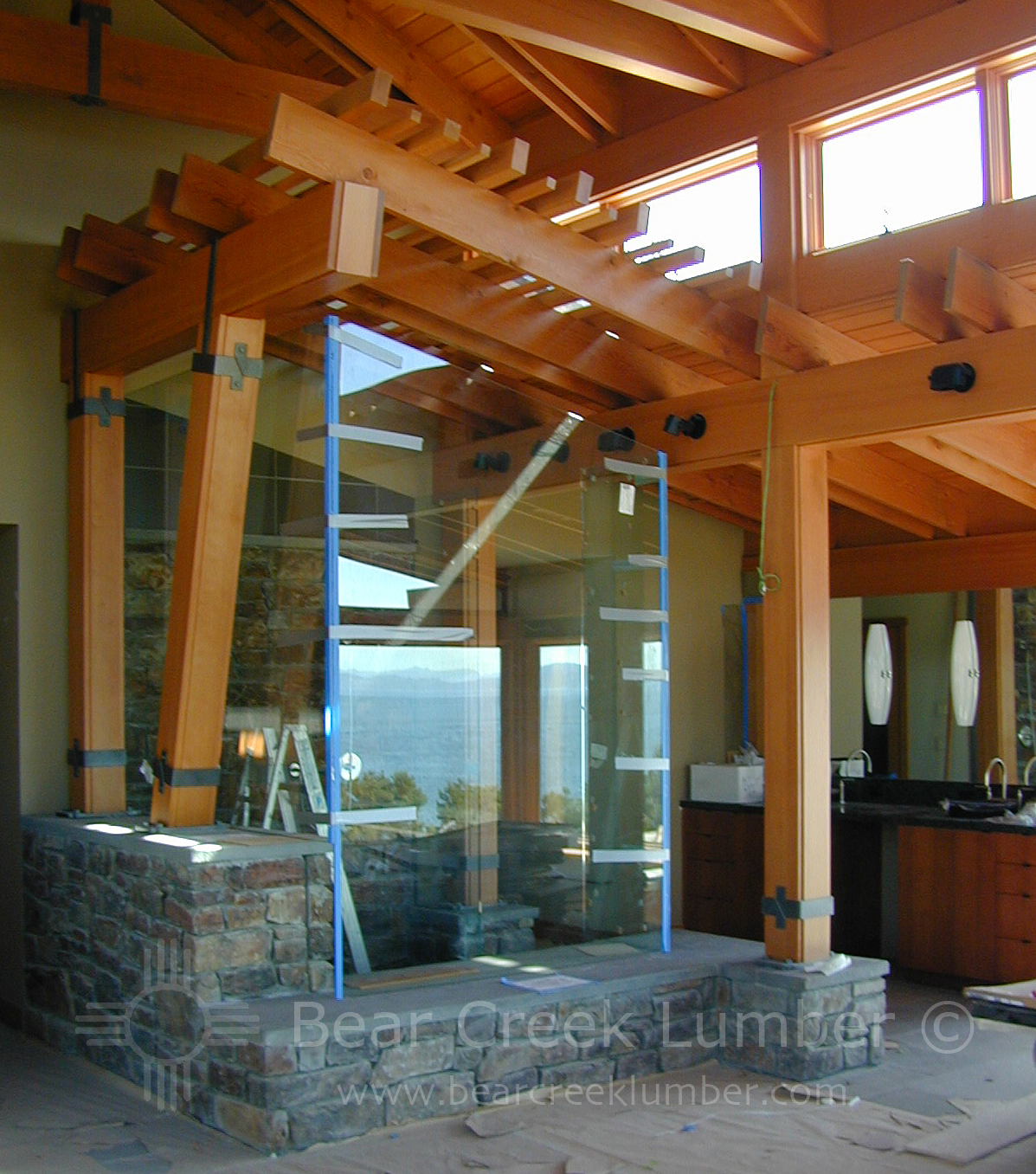 douglas fir post and beam roof