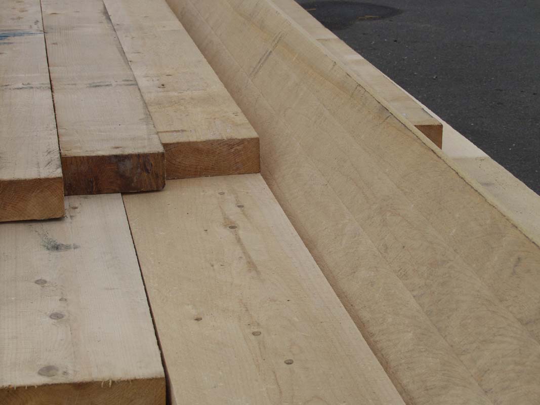 Clear surfaced four sides port orford cedar beams