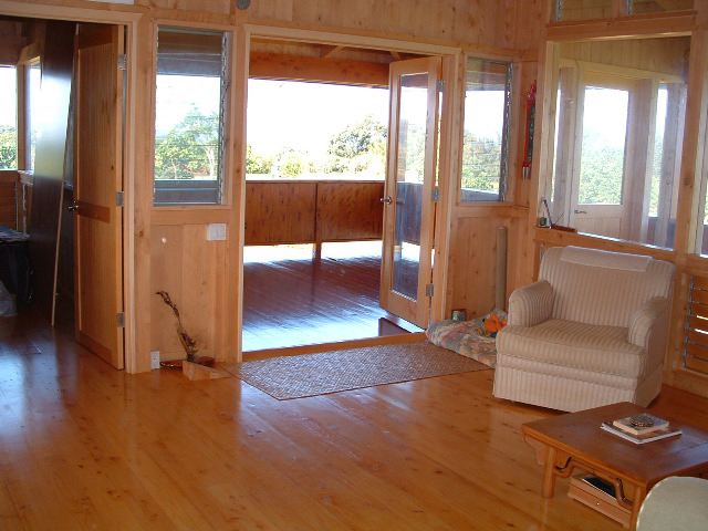 Image of the kilroy home in hawaii, with port orford cedar siding