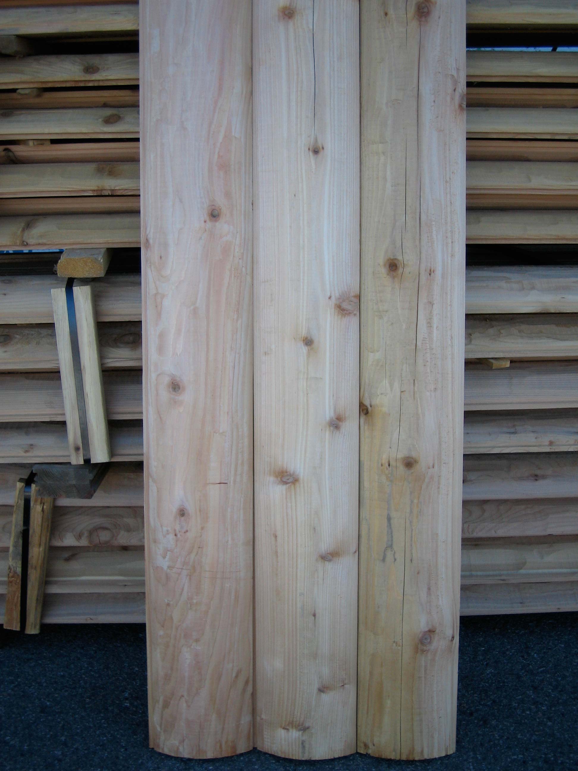 LOG CABIN SIDING WESTERN RED CEDAR KNOTTY DETAIL IMAGE