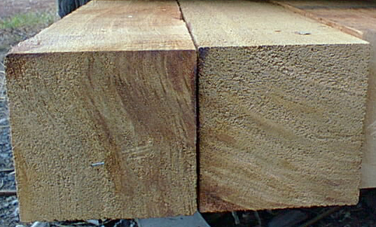 Clear surfaced four sides red cedar beams