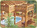 Redwood posts and beams