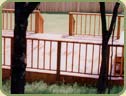 a picture of a deck buitl with alaskan yellow cedar boards