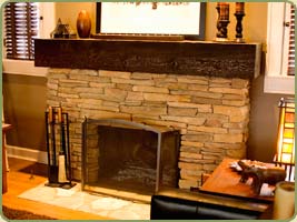 recycled fireplace mantle