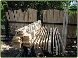alaskan yellow cedar ready to be installed