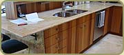 Picture of cabinets made with clear vertical grain boards