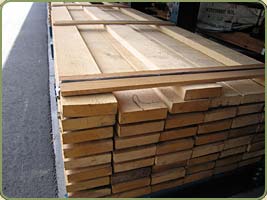 2x8 clear rough cut yellow cedar boards