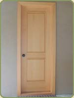 door made of yellow cedar