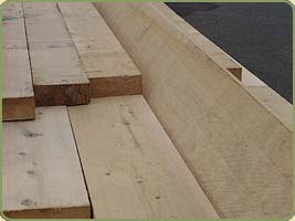 Clear surfaced four sides port orford cedar beams
