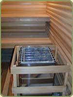 log cabin siding used in a sauna