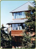 picture of the murray home in alaska, red cedar bevel siding