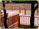 Fir trim frames this door.
