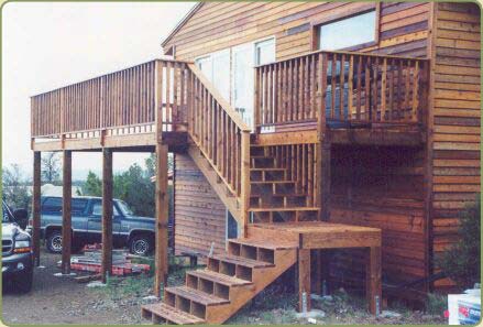 an elevated deck creates usable covered space.
