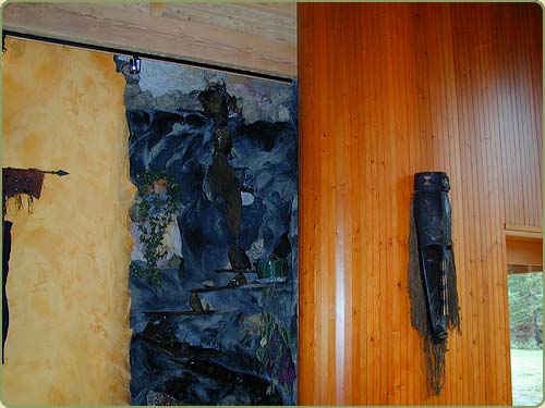 Image of douglas fir flooring used as interior paneling
