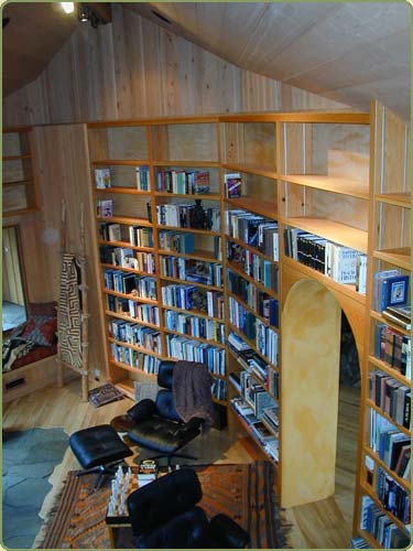 Image of interior paneling and ceiling in douglas fir