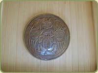 image of a wall with hemlock paneling.