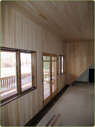 port orfford cedar image of interior paneling on a room