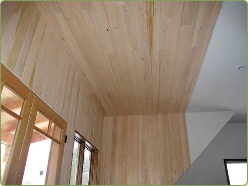 port orford cedar interior ceiling and wall paneling