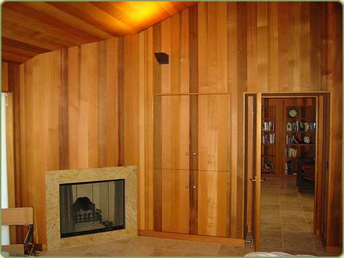wall and ceiling western red cedar paneling image