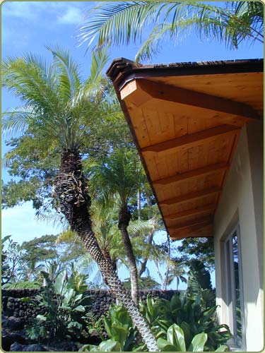 image of alaskan yellow vedar soffit, also shown is ayc beams