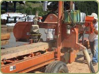 image of a unit of reclaimed lumber waiting to be milled into new products