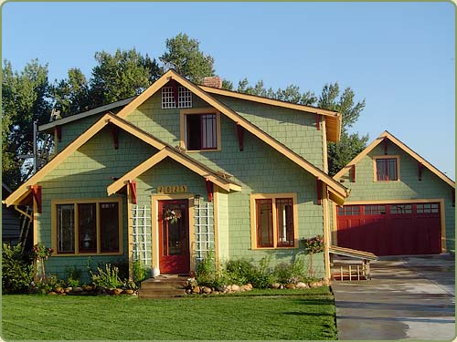 front of a house with western red cedar shigles siding