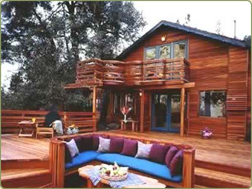 Image of a house with Redwood Tongue and groove siding 