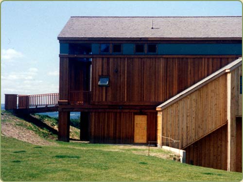 Picture of a showcase home in the San Juan Is. displaying Redwood siding.