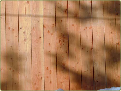 image of Douglas Fir rough cut boards used as siding