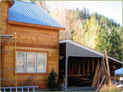 this home has a pattern 105 drop siding in yellow cedar