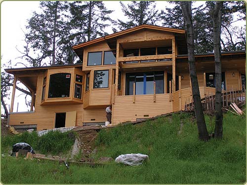 The Owens home has poc tongue and groove siding