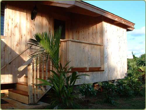 close up of the port orford cedar siding used in the kilroy home