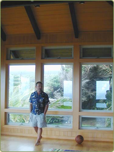 Image of alaskan yellow cedar trim around windows and boards for interior paneling