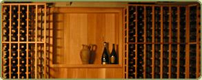 clear vertical grain redwood wine racks
