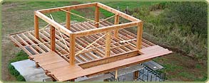 alaskan yellow cedar timberframe project with cedar floors and decks