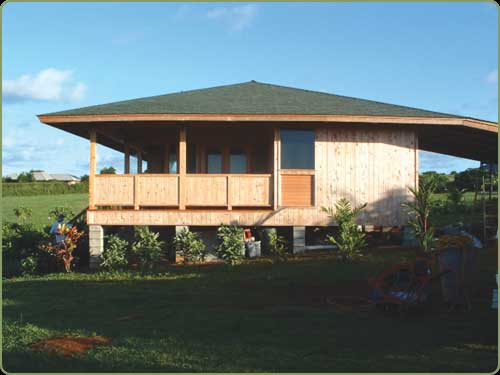 port orford cedar siding on the kilroy home in kauai, hawaii state