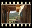 passage between the garage and house, fir and red cedar timbers