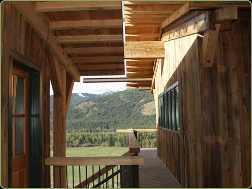 larger image of the fir and cedar timbers