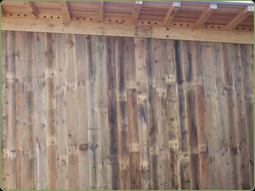 large image of the recycled dougals fir exterior siding