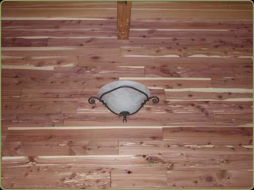 large view of the aromatic cedar used in the closets