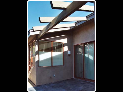 The deck and the soffits are A laskan Yellow Cedar