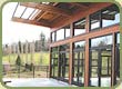 A comunity center that used redwood finishes