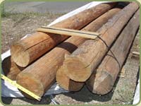 western red cedar peeled logs