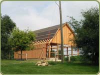 barn with douglas fir bpoards