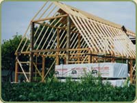 douglas fir boards used on a stair