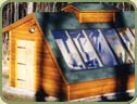 image of a log cabin sided sugar house