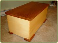 CEDAR CHEST MADE WITH YELLOW, RED AND PORT ORFORD CEDAR